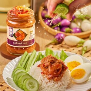 Thai-spicy-sweet-shrimp-paste-with-lime-squeezed
